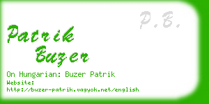 patrik buzer business card